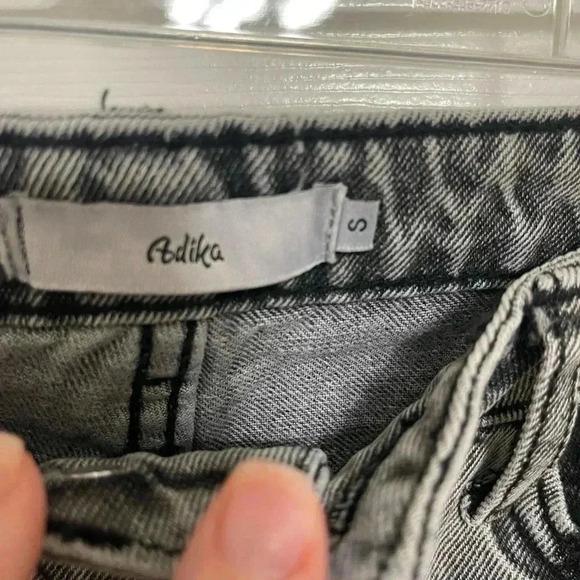 Adika Jeans Womens S 25 Gray Black Two Tone Mom Hight Waist Crop 90s Retro Y2K - Picture 9 of 12